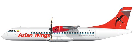 ATR72-212A Lease to Asian Wings Airways by Avion Jet Leasing